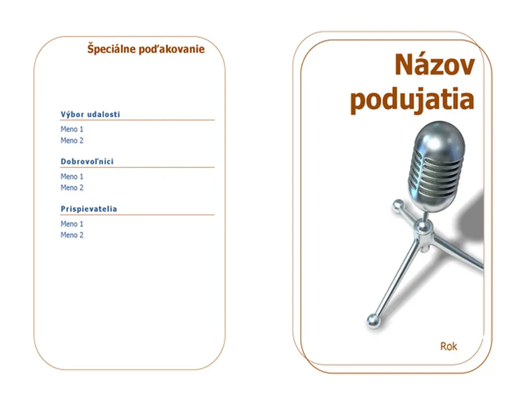 Program udalosti (zložený napoly)