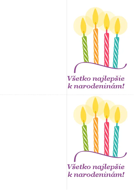 Narodeninové pohľadnice (2 na stranu)  modern-simple