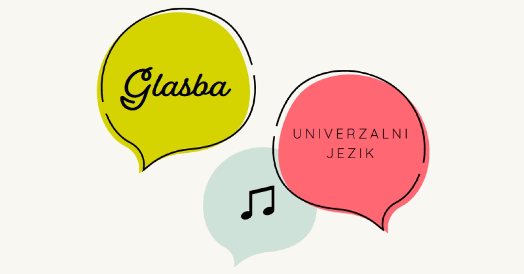 Glasbeni jezik white whimsical-line