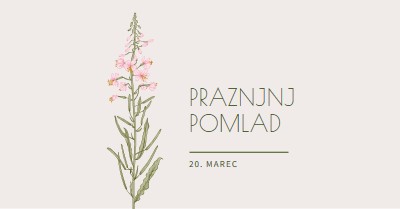 Praznjn pomlad white vintage-botanical