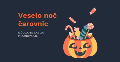 Zabavali se bomo na sladkih maškarah black whimsical-line