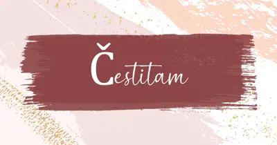 Preproste čestitke pink organic-simple