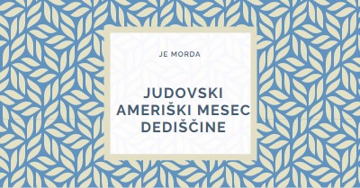 Praznovanje judovske ameriške dediščine blue modern-simple