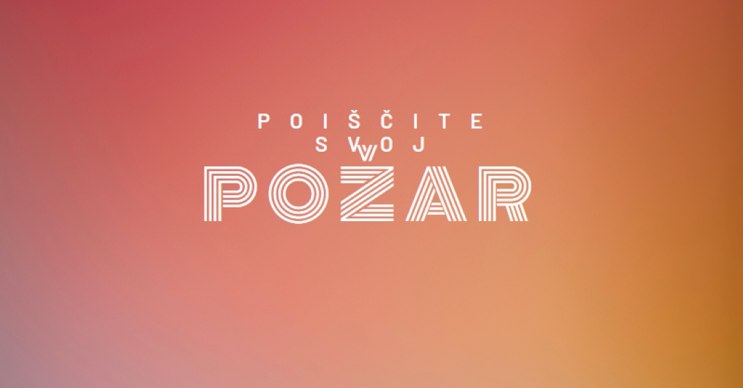 V ognju orange modern-bold