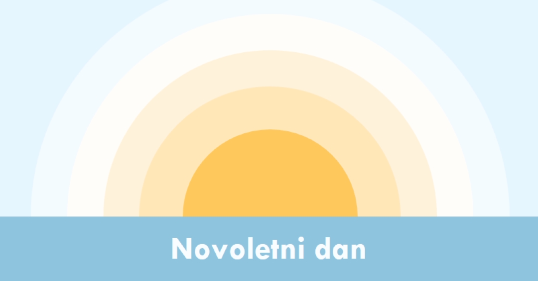 Novoletno sonce blue modern-simple