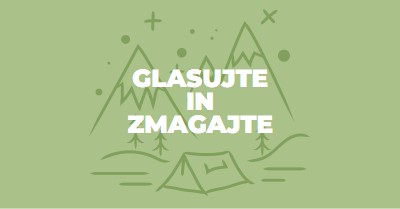 Glasujte in zmagajte green whimsical-line