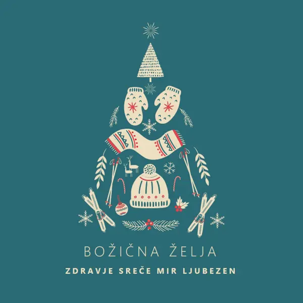 Vse, kar želim za božič green modern-simple
