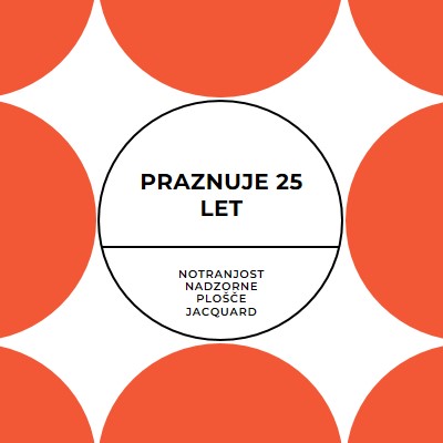 Praznovanje 25 let orange modern-geometric-&-linear