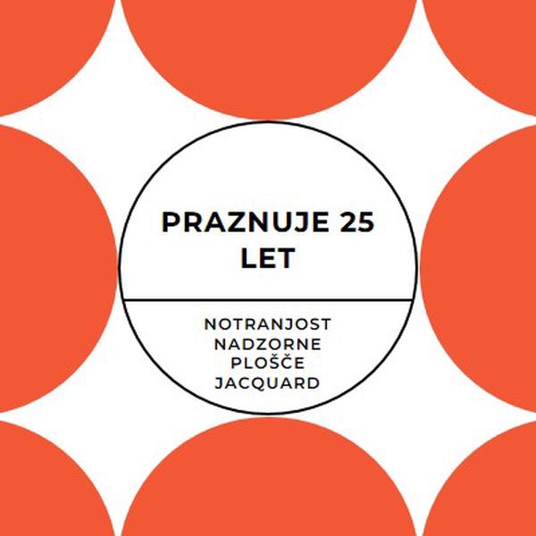 Praznovanje 25 let orange modern-geometric-&-linear