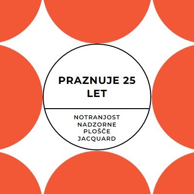 Praznovanje 25 let orange modern-geometric-&-linear