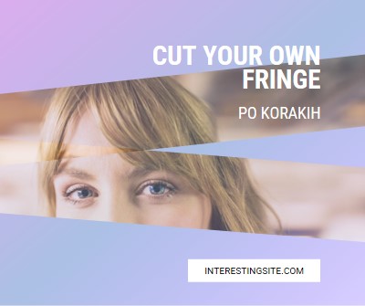 Cut your own fringe purple modern-bold