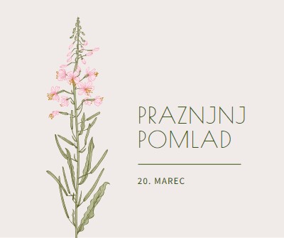 Praznjn pomlad white vintage-botanical