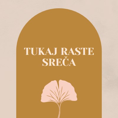 Tukaj raste sreča gray organic-boho