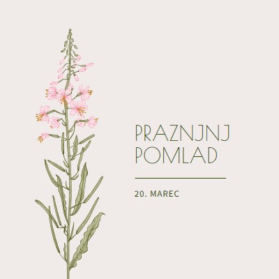 Praznjn pomlad white vintage-botanical