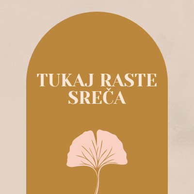 Tukaj raste sreča gray organic-boho