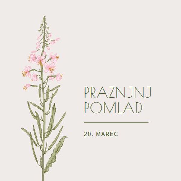 Praznjn pomlad white vintage-botanical