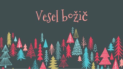 Vesel božič green whimsical-line