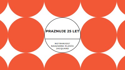 Praznovanje 25 let orange modern-geometric-&-linear