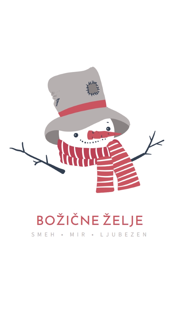 Božične želje white modern-simple