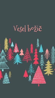 Vesel božič green whimsical-line