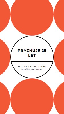 Praznovanje 25 let orange modern-geometric-&-linear