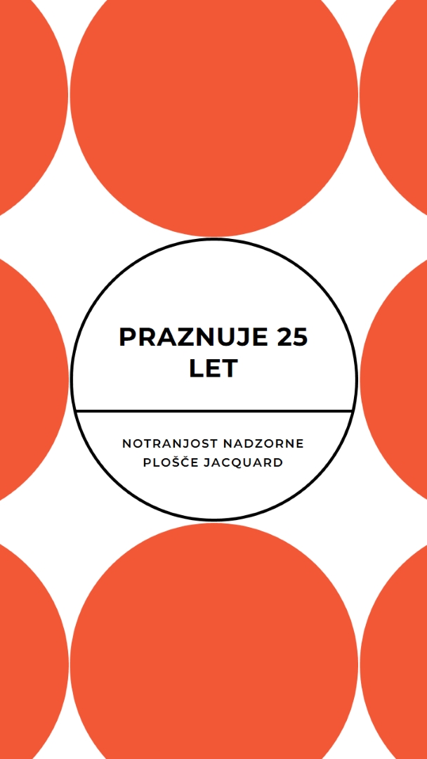 Praznovanje 25 let orange modern-geometric-&-linear