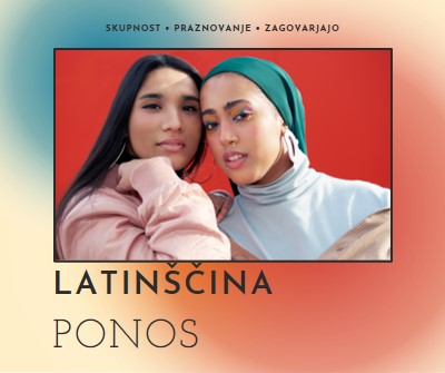 Praznovanje skupnosti latinščine red modern-bold