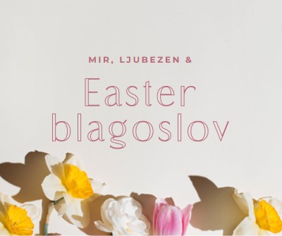 Easter peace and love gray modern-simple