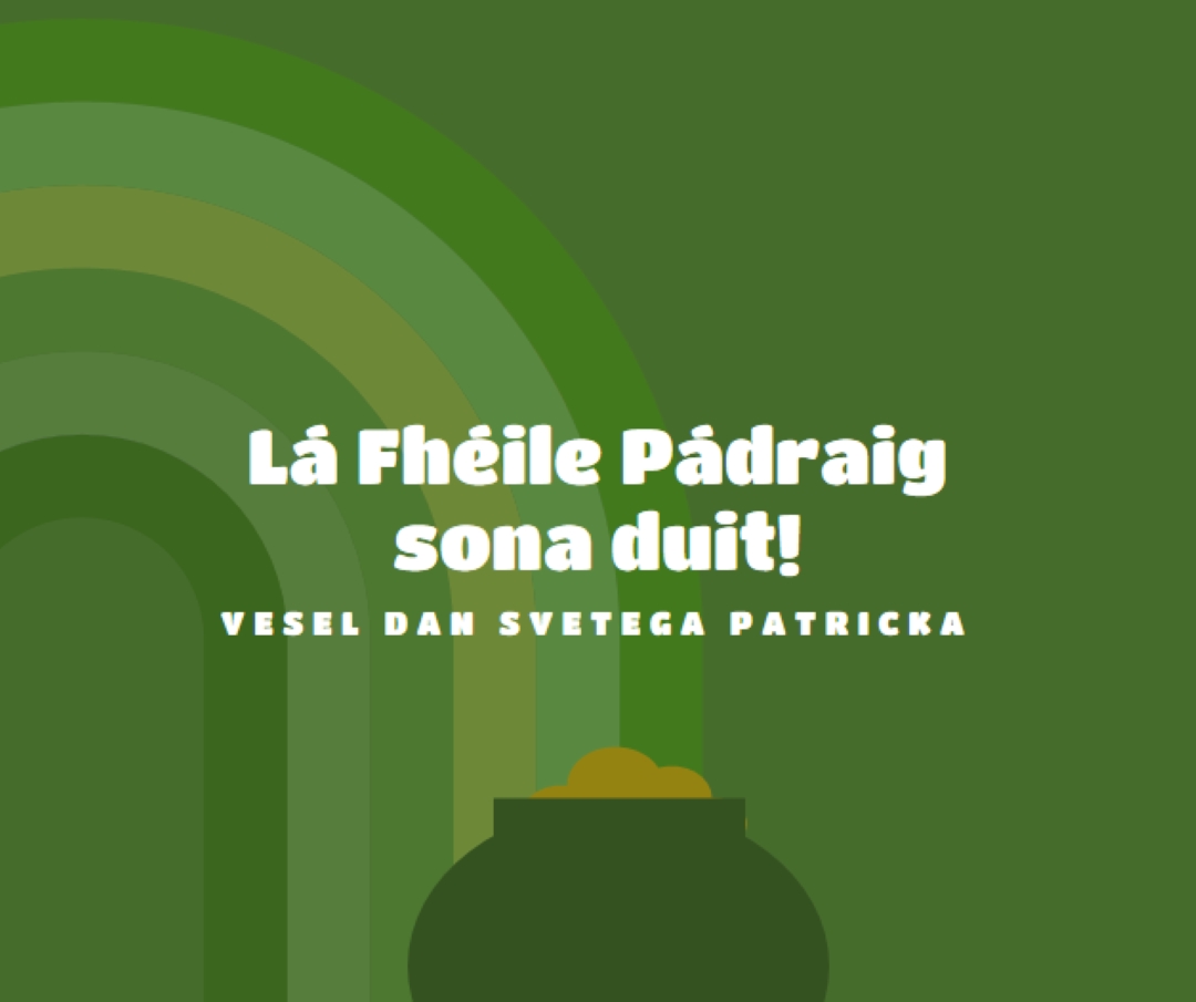 Vesel dan svetega Patricka green vintage-retro