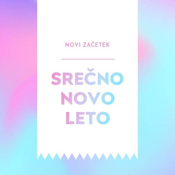 Novo leto, novi začetek blue modern-bold