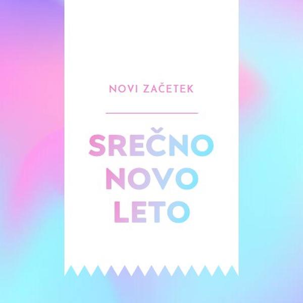 Novo leto, novi začetek blue modern-bold