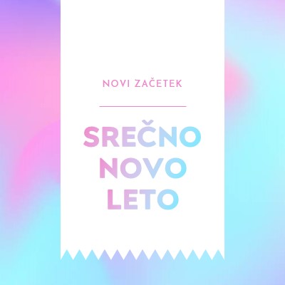 Novo leto, novi začetek blue modern-bold