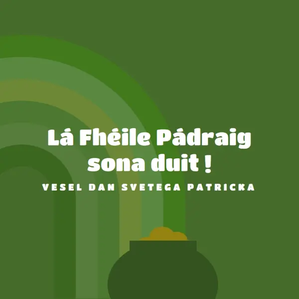 Vesel dan svetega Patricka green vintage-retro
