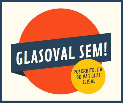 Glasoval sem! red vintage-retro