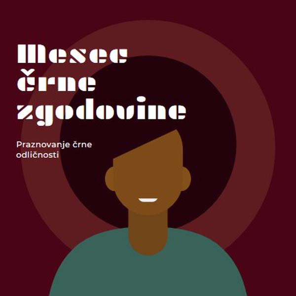 Praznovanje meseca črne zgodovine red modern-color-block