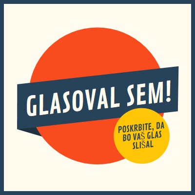 Glasoval sem! red vintage-retro