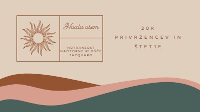 20k privržencev in štetje pink organic-boho