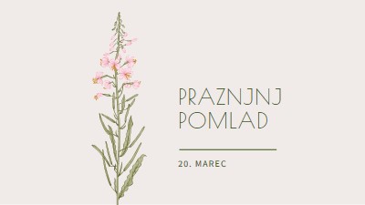 Praznjn pomlad white vintage-botanical