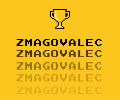 Življenje trofeje yellow vintage-retro