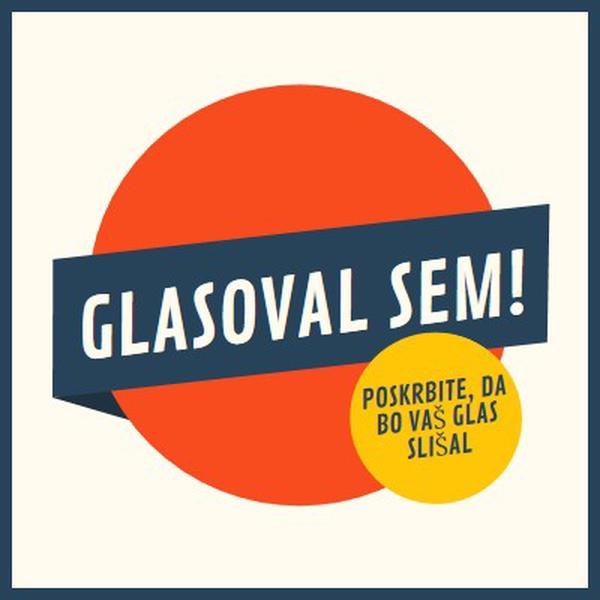 Glasoval sem! red vintage-retro