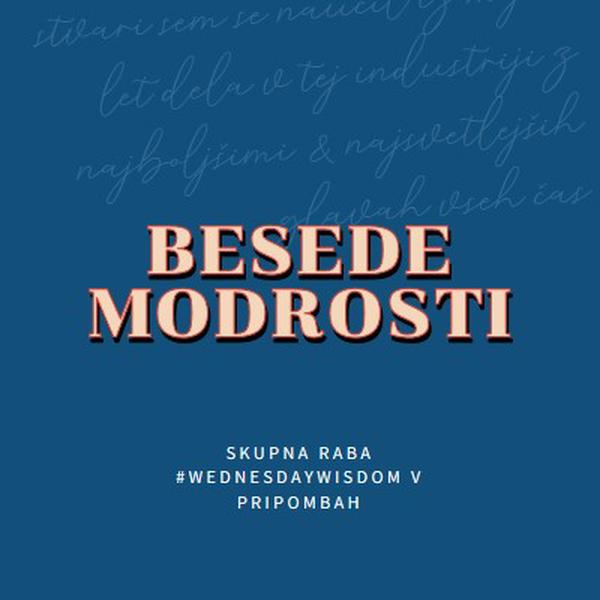 Besedo do pameti blue modern-simple