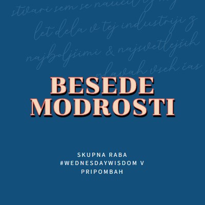 Besedo do pameti blue modern-simple