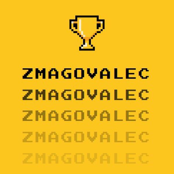 Življenje trofeje yellow vintage-retro