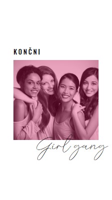 Girl gang white modern-simple