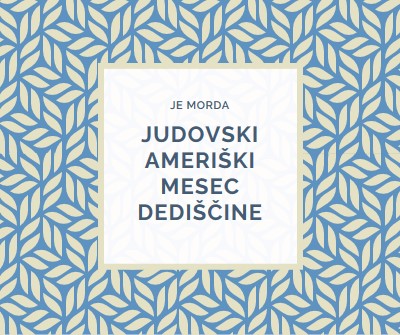 Praznovanje judovske ameriške dediščine blue modern-simple