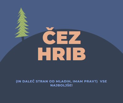 Čez hrib blue modern-bold