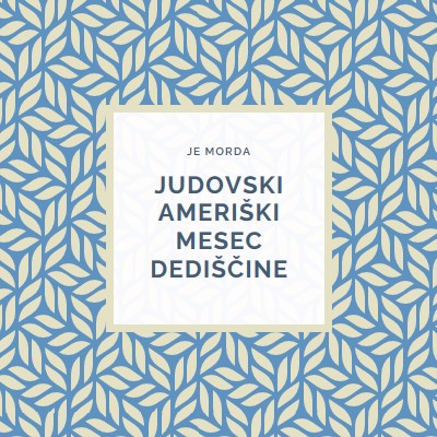 Praznovanje judovske ameriške dediščine blue modern-simple