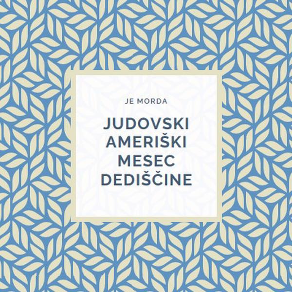 Praznovanje judovske ameriške dediščine blue modern-simple