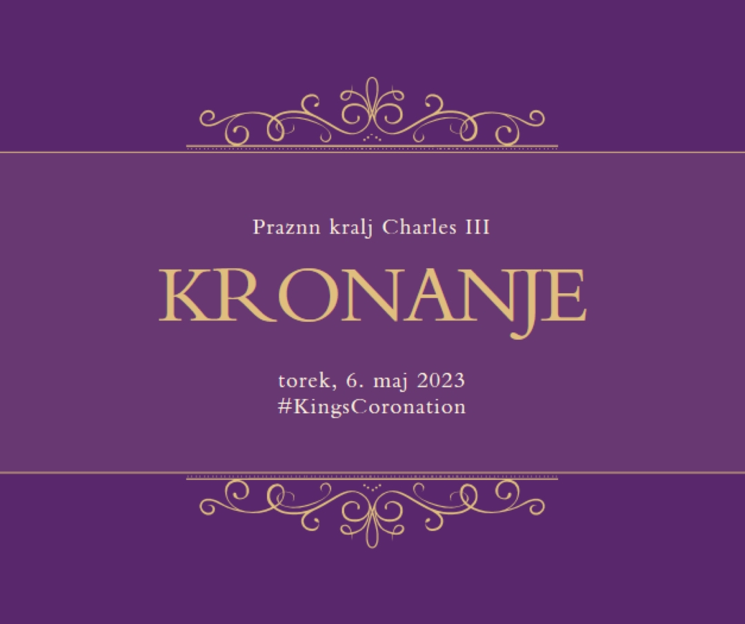 Kraljevo obvestilo purple modern-simple