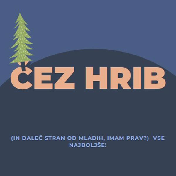 Čez hrib blue modern-bold